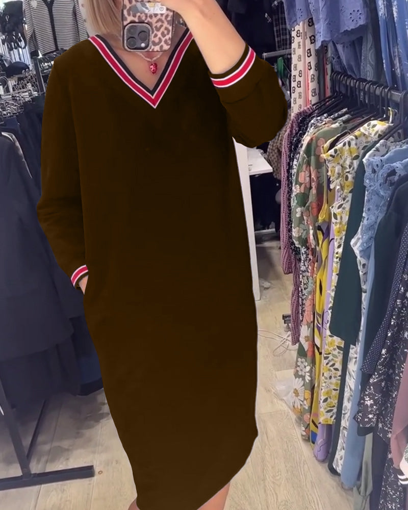 Amelia’s Charm™ Elegantní svetrové šaty s kapsami