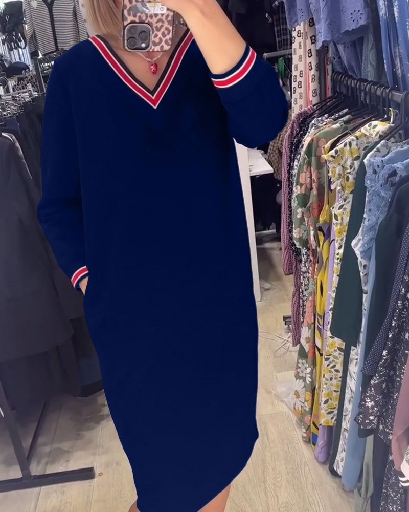 Amelia’s Charm™ Elegantní svetrové šaty s kapsami