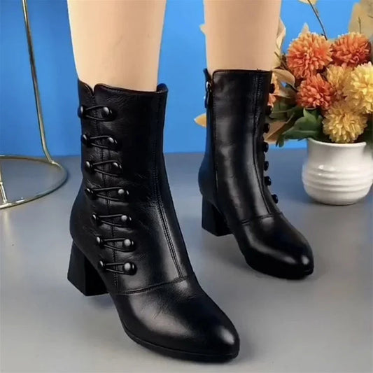 Kriza™ | Nové stylové dámské kožené kozačky na zip